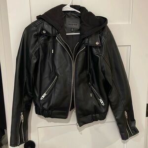 NWOT Blank NYC Leather Bomber Jacket